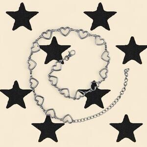 Y2k silver open heart